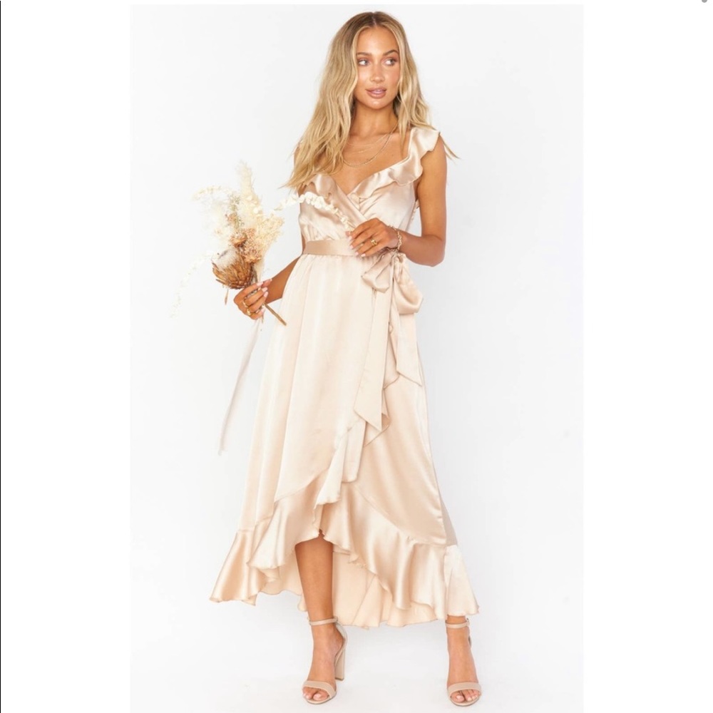 Show Me Your MuMu Cream Ruffle Dress
